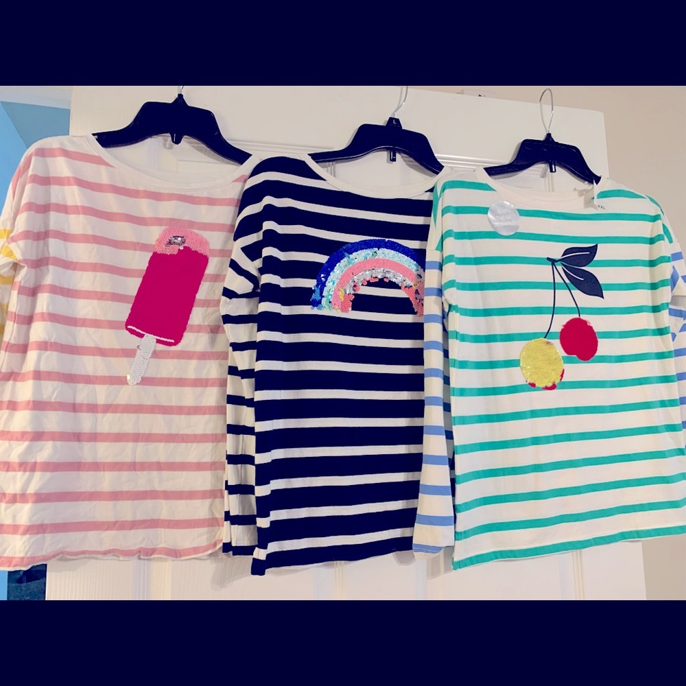 3 Girls Gap flip sequins long sleeve tops